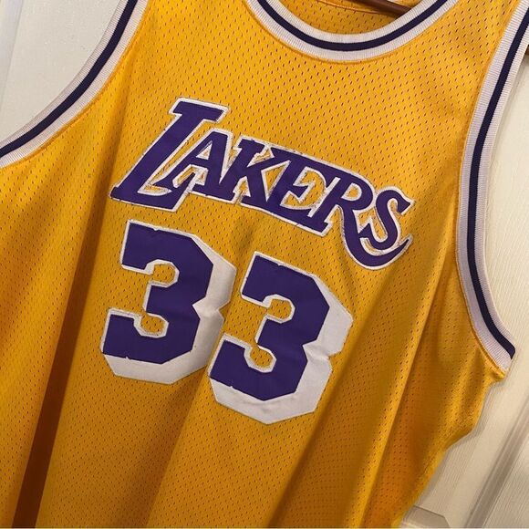 Authentic 1979-1980 Mitchell & Ness Kareem Abdul-Jabbar #33 Lakers Jersey OG - Picture 4 of 8